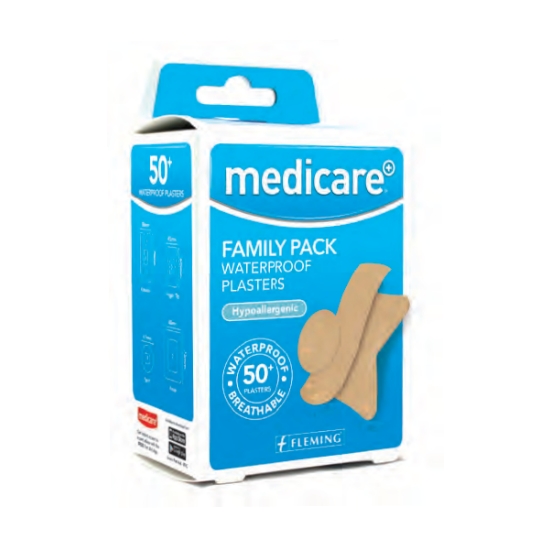 Medicare Family Pack Waterproof Plasters (50+ Plasters)